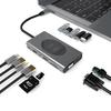 Док-станция 13 в 1 Type C с беспроводной зарядкой 4K USB-концентратором, многофункциональным расширителем для ноутбука, ПК, MacBook