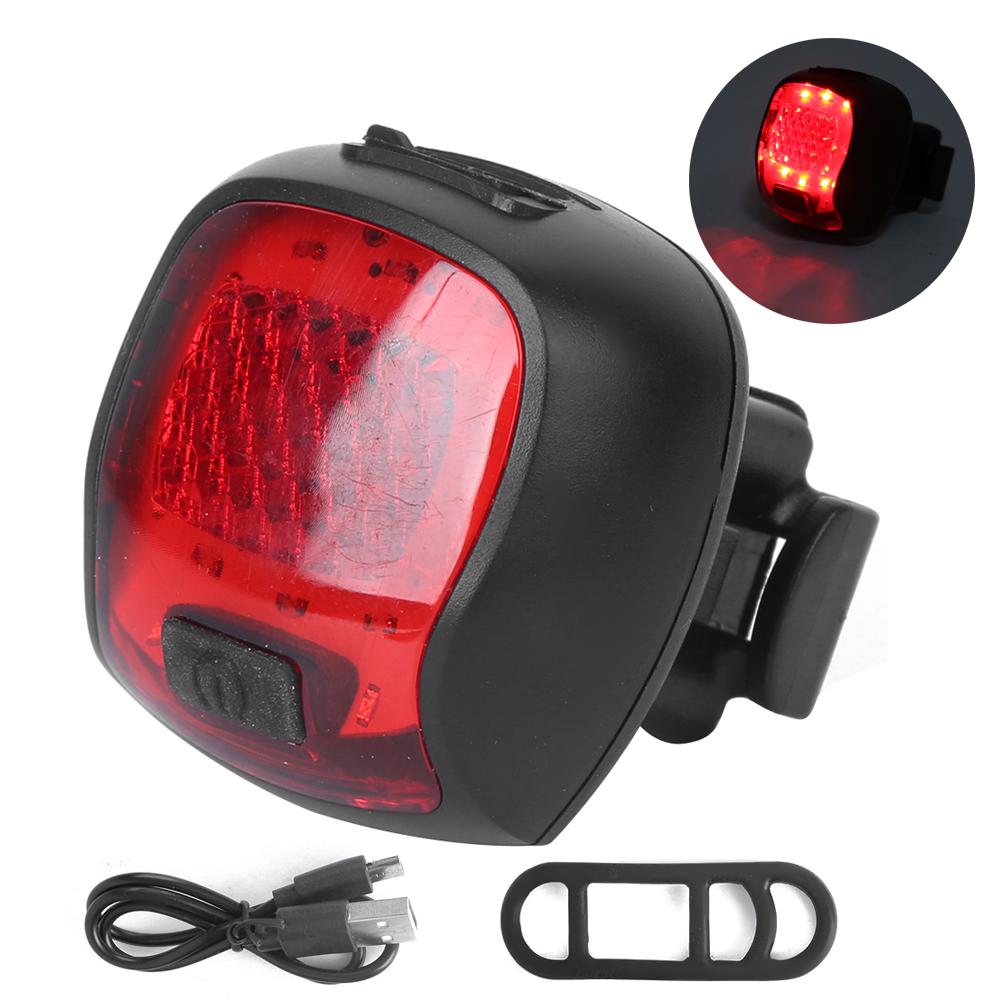 Bike Taillight USB Charging Mountain Bicycle Warning Rear Light Riding Equipment
