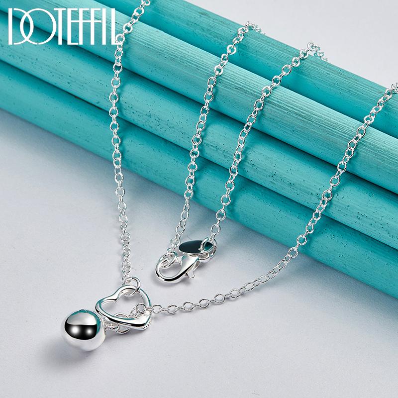 Романтическое Ожерелье Сердца Серебряного Цвета Подарок Красивые Ювелирные Изделия