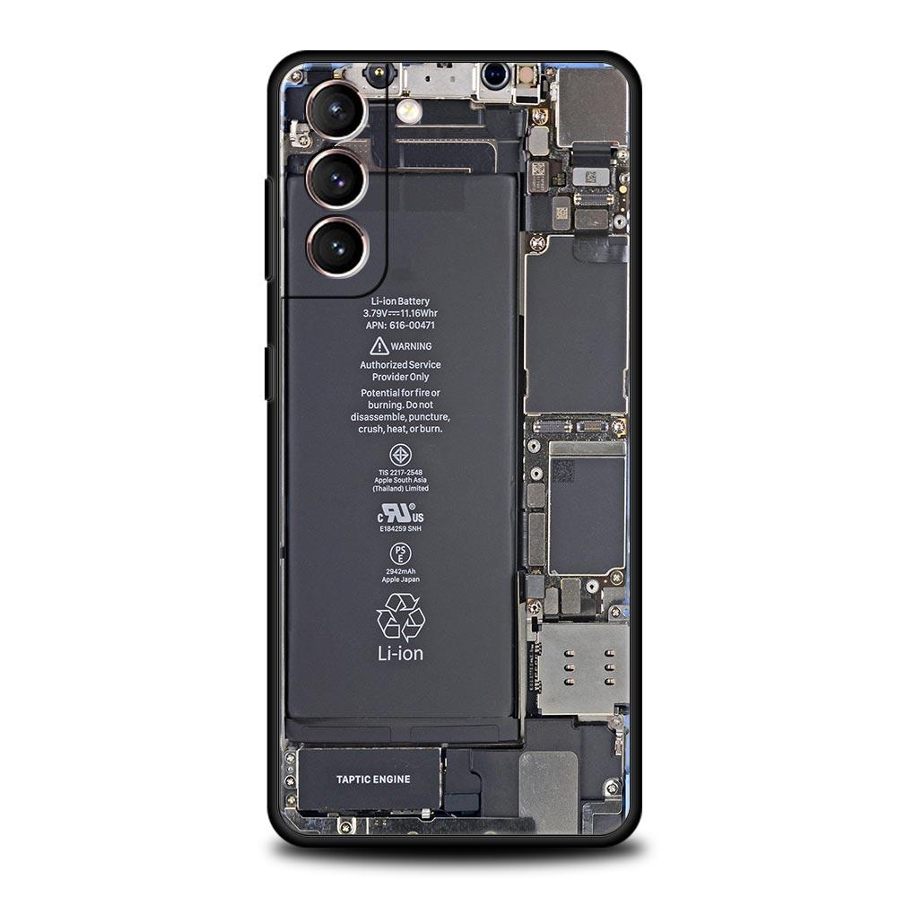 Чехол-накладка с рисунком печатной платы для Samsung Galaxy S26 S25 S24 S23 S22 S20 S21 FE Ultra S25 Edge Plus Мягкий ТПУ корпус