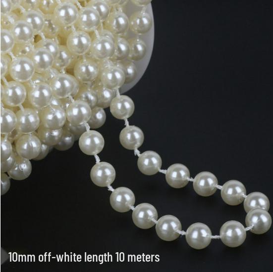 Handmade Beaded Pearl Chain for Wedding Curtains, Clothing, and Doll Accessories