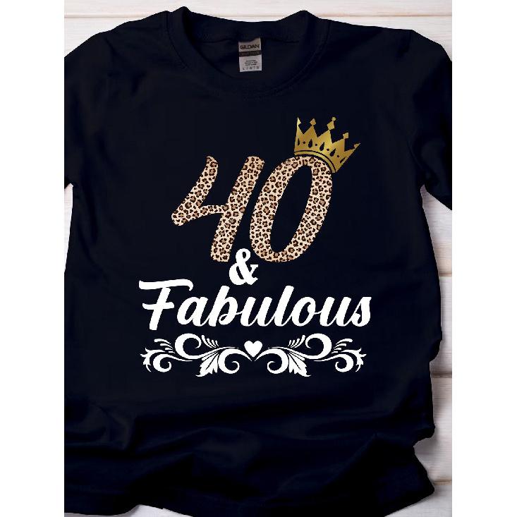 Ladies 40th Birthday Tshirt 40 and Fabulous T shirts Birthday Queen Born in 1985 Hallo 40 Chapter 40 40th Birthday Fabulous Tshirt 748 Casual Soft