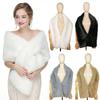 1Pc Acrylic Wedding Dress Wedding Shawl Winter Long Hair Warm Scarf Dress Accessories Cheongsam Fur Shawl