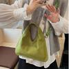Shoulder Bag Slouchy Hobo Bags Large Capacity Solid Color Tote Bag Suede Triangular Hand Bag  Girls