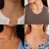 Aide Серебро 925 Корейский Стиль Простой Круглый Цирконий Фианитовый Подвеска Ожерелья Для Женщин Элегантная Наслаиваемая Цепочка На Ключицы Чокер