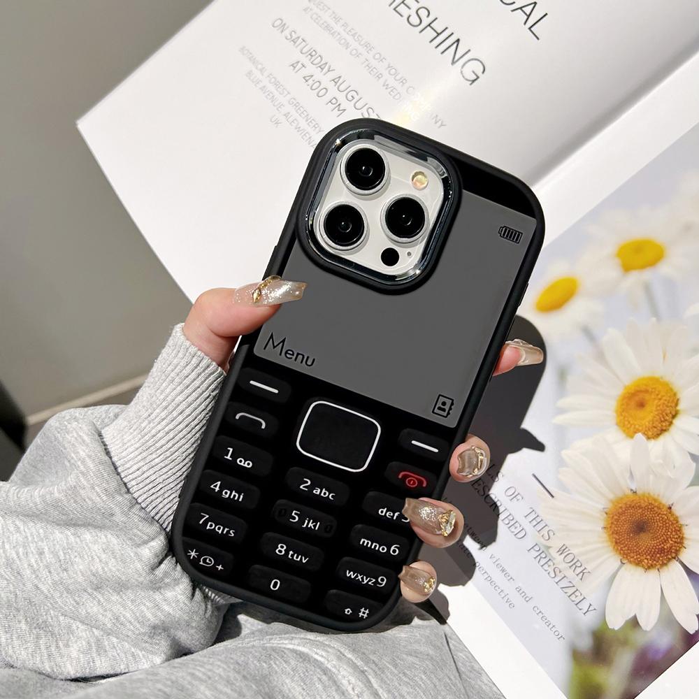Ae95 ретро телефон дизайн художественные чехлы для телефонов Samsung A13 A32 A53 A04 A54 S24 FE S23 Ultra Infinix Hot 40i Huawei P30 металлический защитный чехол для камеры задняя крышка