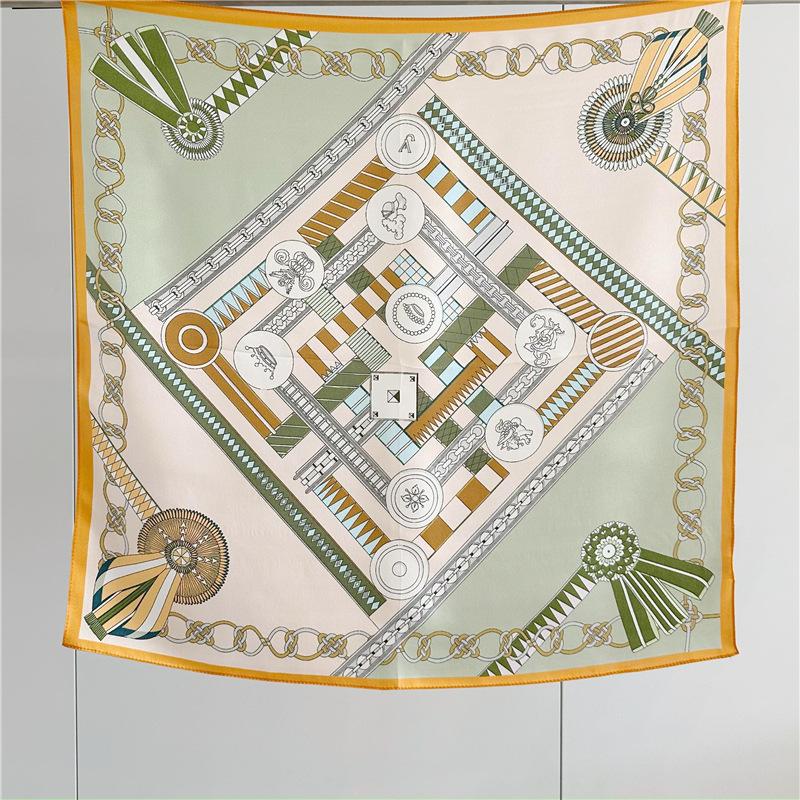 Silk silk scarf women's spring and summer fashion professional temperament versatile mulberry silk silk scarf 61cm Chinese square scarf shawl scarf
