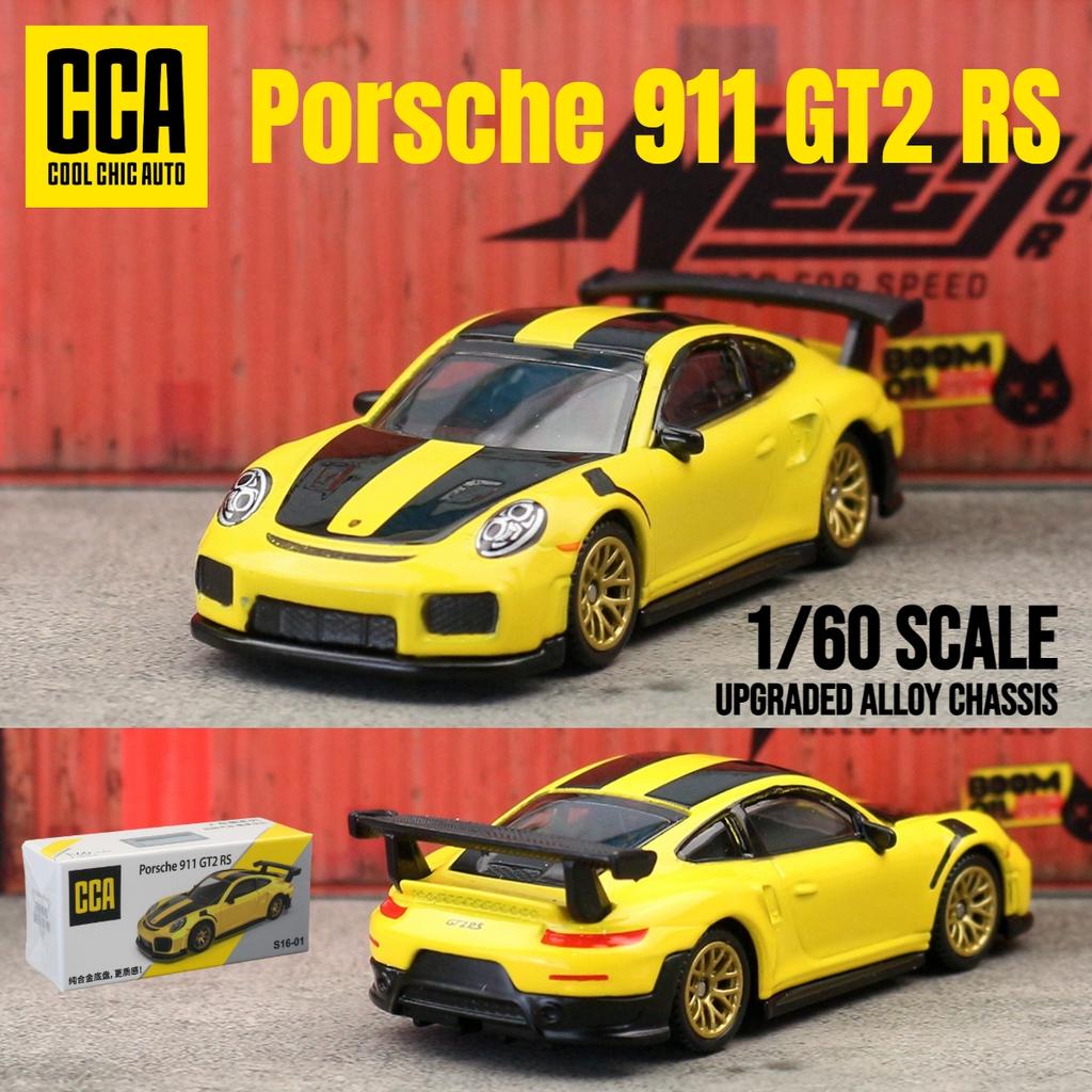 1/60 Porsche 911 GT2 RS Toy Car Model CCA MSZ 1:64 Diecast Miniature Free Wheels Collection Suitable for Hot Wheels Gift Kid