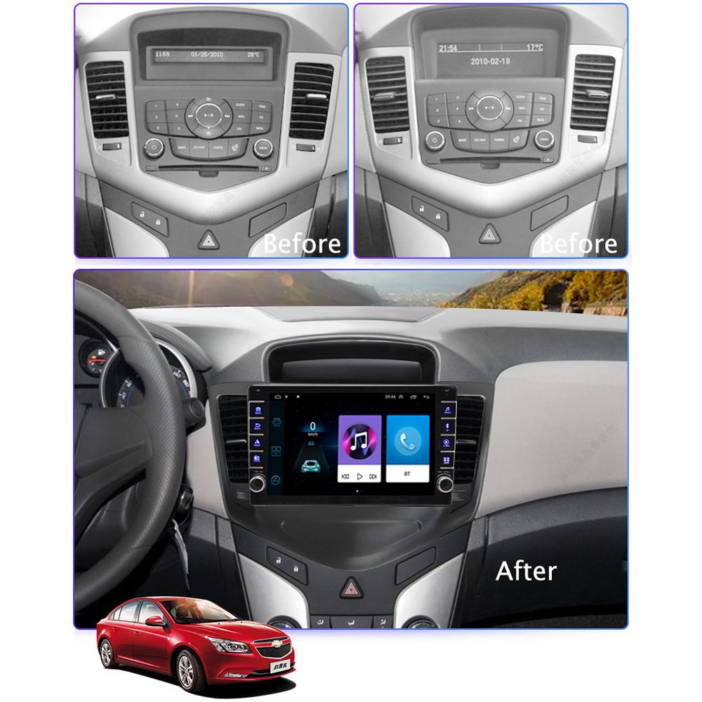 Автомобильный радиоприемник Android для Chevrolet Cruze 2008-2015 с кнопочной ручкой головного устройства стерео 2 Din GPS WIFI навигация мультимедийный плеер Carplay 2 + 32 ГБ