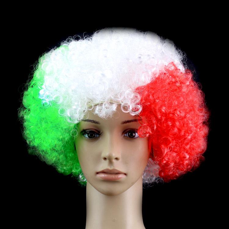 World Cup Party Wig – Colorful National Flag Hairpiece for Football Fans, Carnival & Festivals (Reusable, Hypoallergenic)