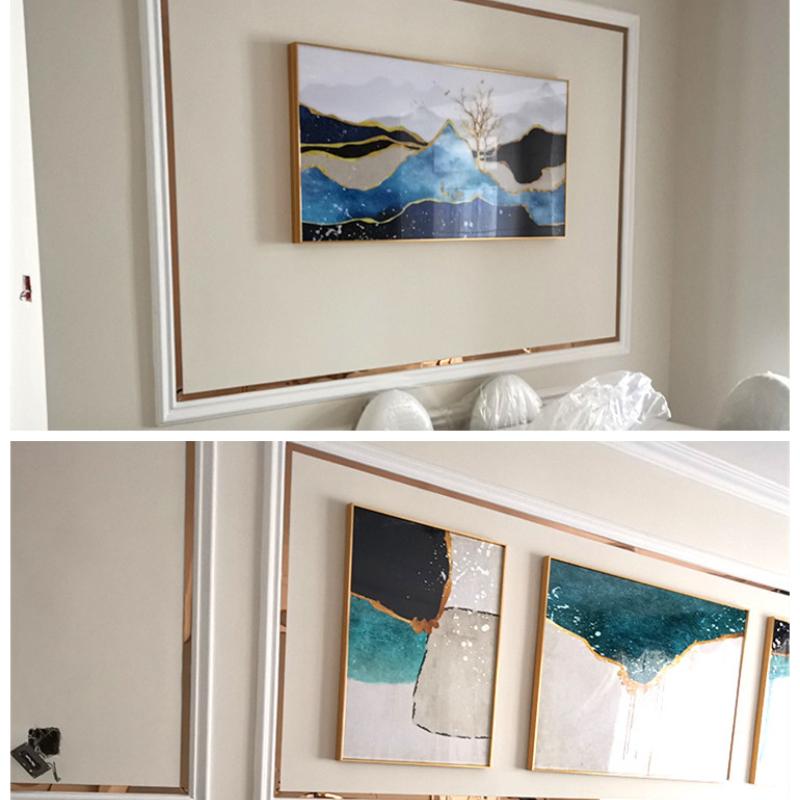 3 метра из нержавеющей стали, плоские декоративные линии, самоклеящаяся зеркальная наклейка на стену, фон для гостиной, настенная, потолочная, кромочная полоса