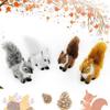 Plush Squirrel Miniatures Simulation Fur Simulation Animal Toy  Christmas Decorations