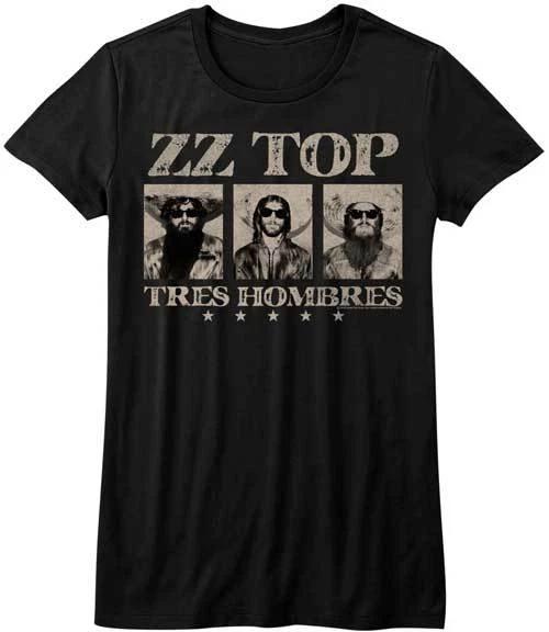 ZZ Top Tres Hombres Women's Fitted T Shirt Rock Music Concert Tour Merch