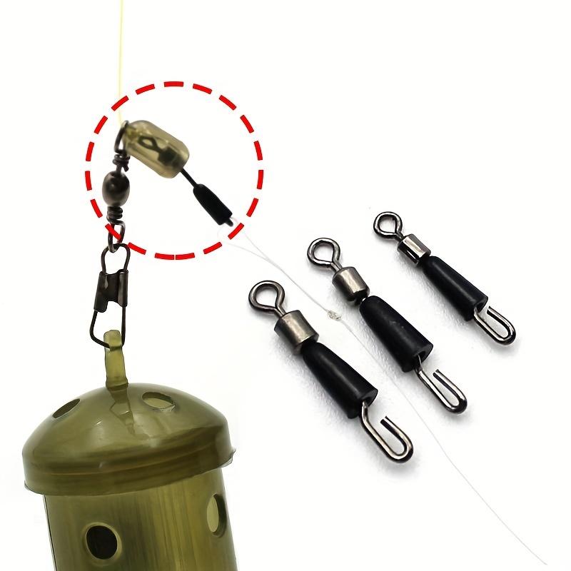 10pcs Carp Fishing Feeder Swivels Accessories, Swivel Snaps Connector For Outdoor Fishing