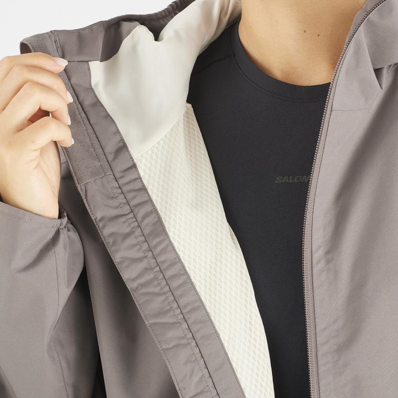 SALOMON Куртка Outscape 2L укороченная Удобная Универсальная Куртка с капюшоном Женские куртки Железо-серый C25389