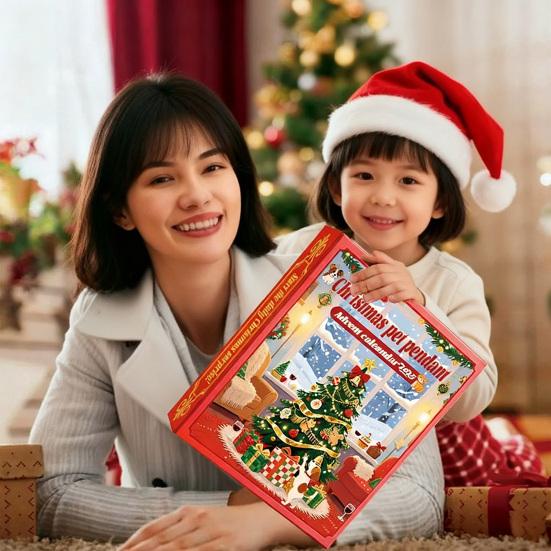 Christmas Pet Pendant Advent Calendar 2025 24 Days Acrylic Animal Ornaments with Collar Rings Fun Countdown Gift for Pet Lovers & Tree Decor