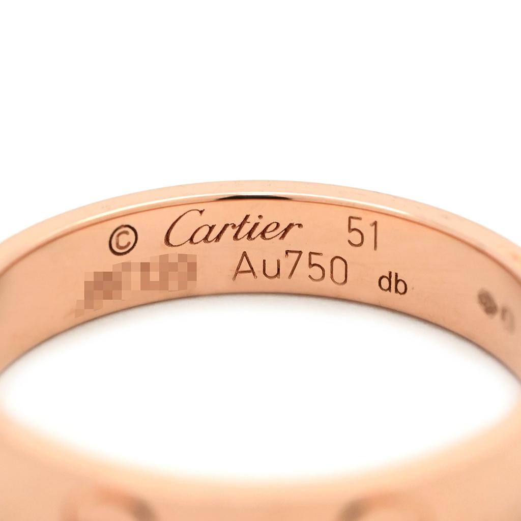 Cartier B4085200 love Mini love ringRing ring 18K Pink Gold #11(JP Size) Array