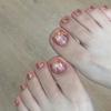 Simple Fake Toenails French Foot Nails Fashion Toe Nails  for Women Girl