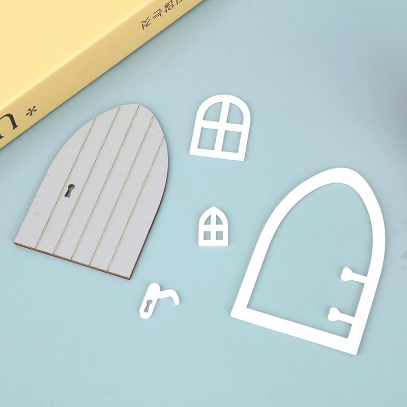 1Комплект 1:12 Кукольный миниатюрный дверной домик Модель двери феи эльфа с окном дверной ручкой Декор дома сада Игрушка