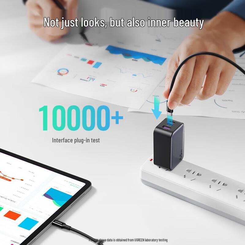 Ugreen Быстрое многопортовое зарядное устройство GaN USB-C мощностью 65 Вт