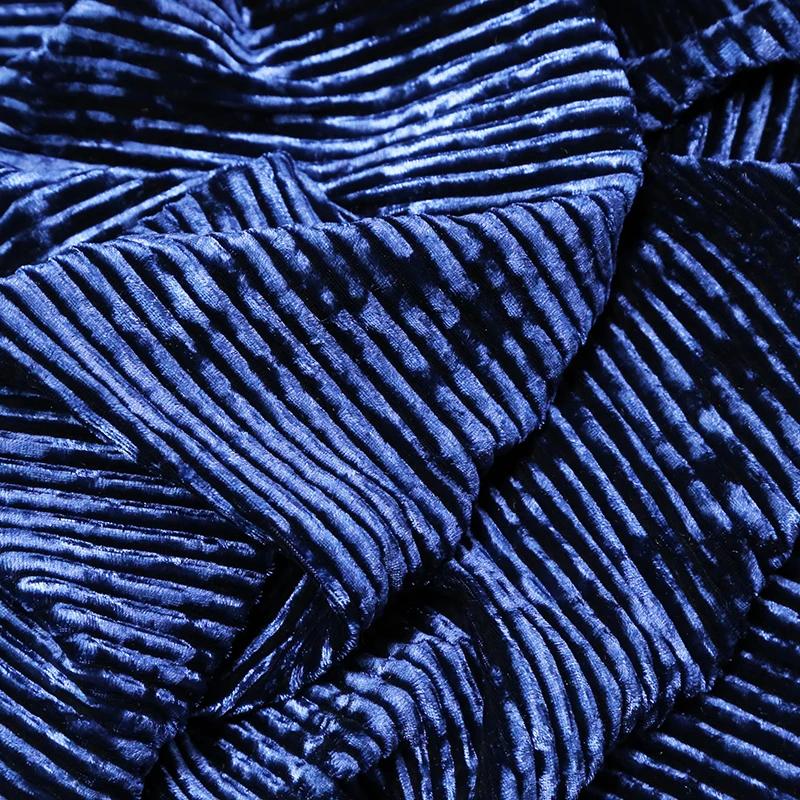 100x155см Слегка эластичная мягкая драпирующаяся ткань с покрытием и принтом, бархатная ткань в вертикальную полоску для дизайнерской одежды, ткань для шитья своими руками