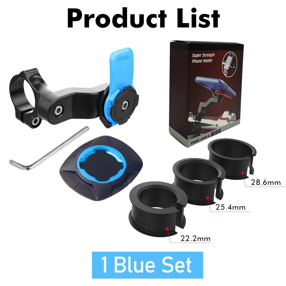 Motorcycle Bike Phone Holder Stand Bicycle Quad Lock Phone Holder Bike Holder 360° Rotatable Navigation Support Security Bracket