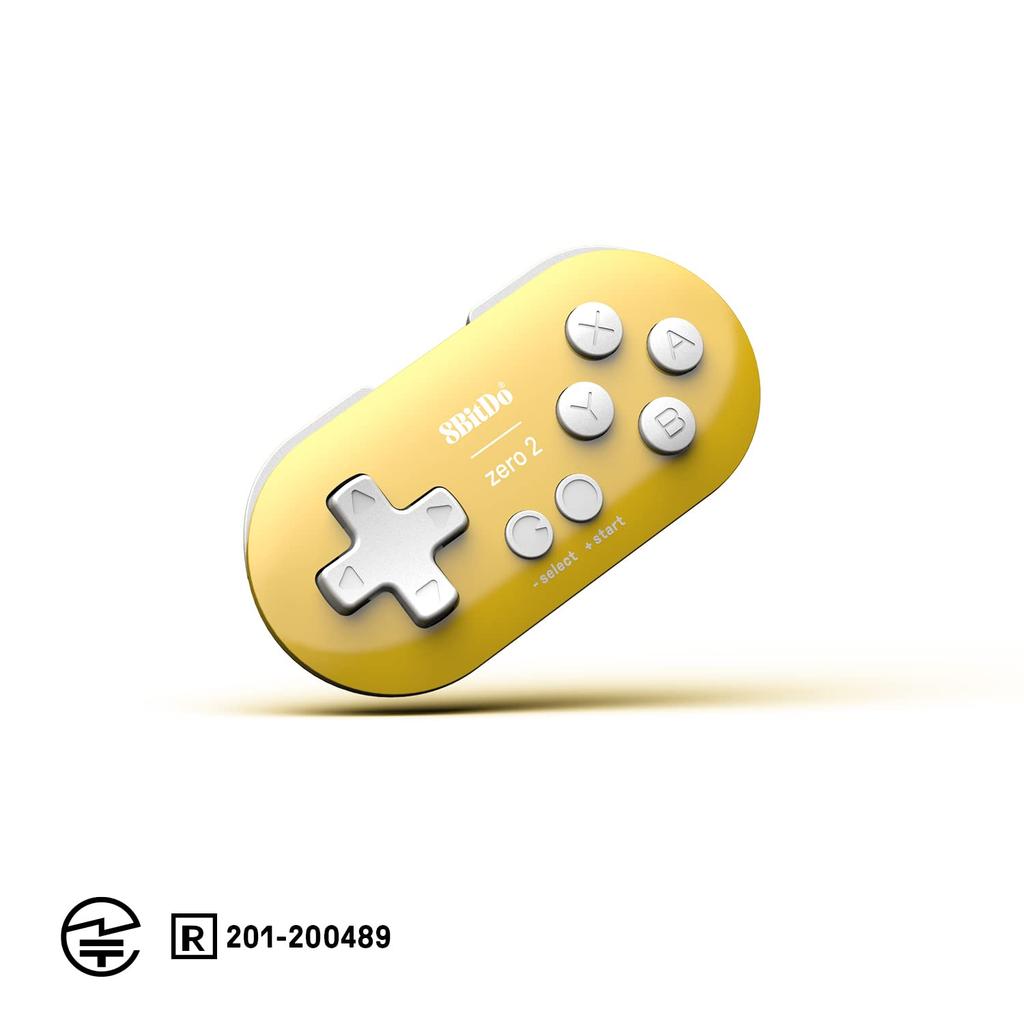 Игровой контроллер 8bitdo Zero 2 Bluetooth, беспроводной переключатель Windows Android macOS Yellow Edition