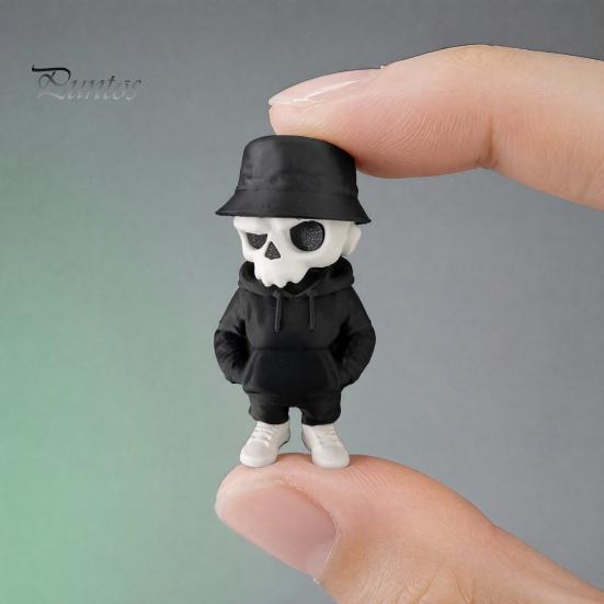 3D-печатное украшение в виде черепа, классные фигурки скелетов, готическая маленькая статуэтка, настольное украшение на Хэллоуин, жуткая коллекционная вещь для дома, офиса, стола, полки
