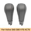 5/6 Speed For Volvo S60 S80 V70 XC70 Black Leather Car Styling Gear Shift Knob Lever Shifter Pen Head 2004 2005 2006 2007