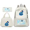 Kpop Korean Version Peripheral Printing Backpack Lunch Bag Casual Pencil Bag Primary And Secondary School Student Schoolbag Set