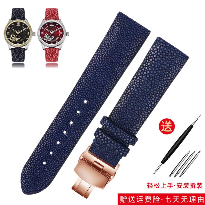 Ремешок для часов из кожи рыбы-питона для Huawei TISSOT Omega Mido Tudor Мужской и женский Браслет-ремешок из кожи ската 20 мм 22 мм