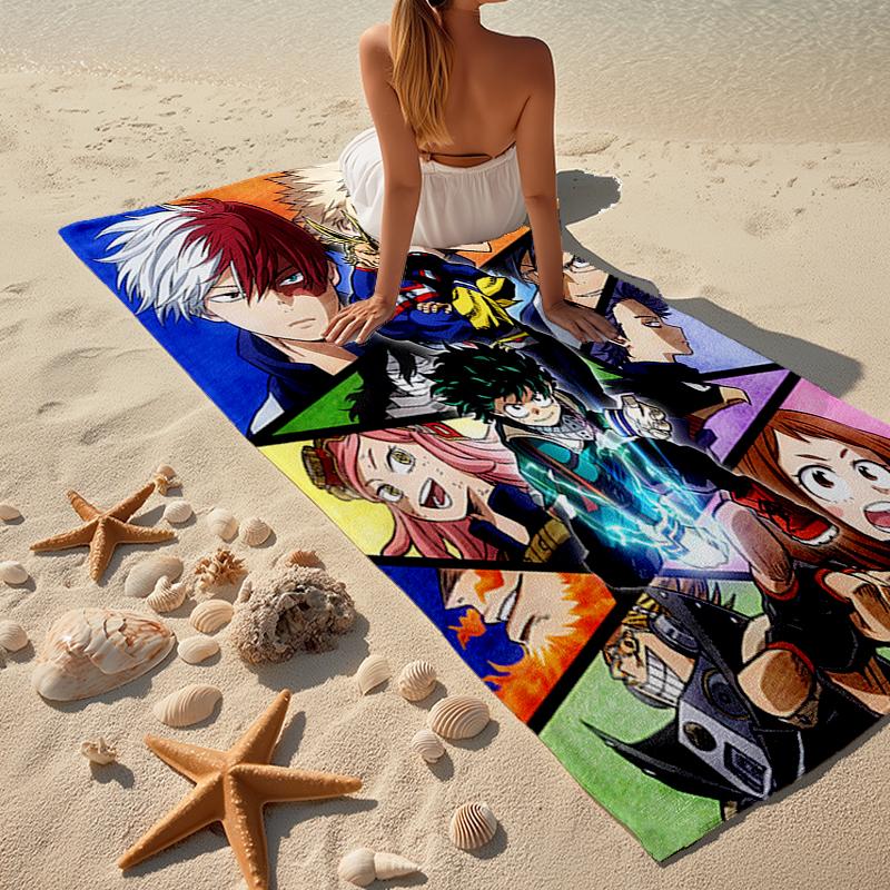 My Hero Academia Fashion Beach Towel: Ideal for Summer Adventures Soft, absorbent and quick drying suitable for swimming and bathing