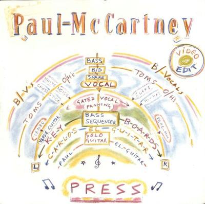 7-дюймовая пластинка ПОЛ МАККАРТНИ - Press (Редактирование видео) R6133 Parlophone 1986 UK Рок Б/У