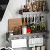 Space Saving Bathroom Rack Aluminium Seasoning Bottle Storage Condiment Rack Spice Storage