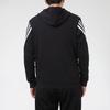 adidas Мужская толстовка с молнией и 3 полосками Черная GM6895
