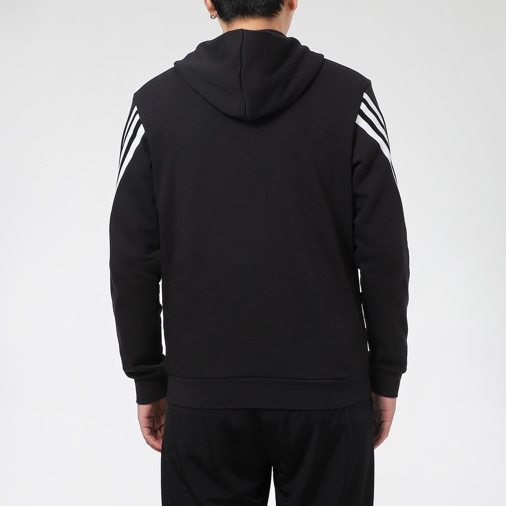 adidas Мужская толстовка с молнией и 3 полосками Черная GM6895
