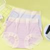 High Elasticity Panties Patchwork Lace Underwear Lightweight Knicker for Women Briefs High Waisted Ice Silk Underpants