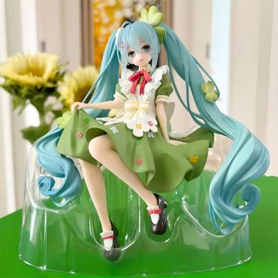 Аниме Furyu Stopper для лапши VOCALOID Хацунэ Мику Цветочная фея Клевер ПВХ Фигурка Действия Модель Кукла Игрушка Праздничный Подарок Горячий В Наличии
