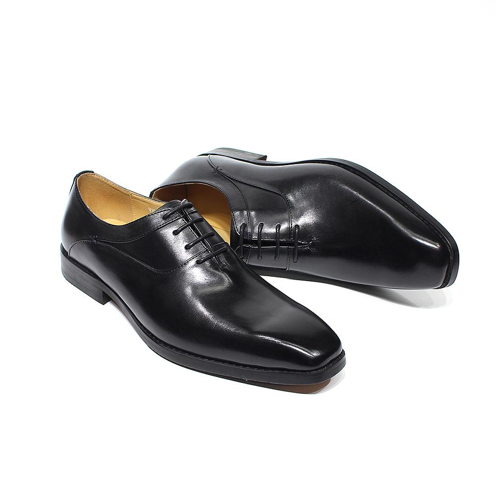 Модные классические мужские оксфорды из натуральной кожи ручной работы на шнуровке с простым носком, туфли-оксфорды для мужчин, офисная, свадебная вечеринка, формальная обувь