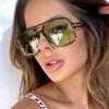Retro Oversized T Sunglasses Women 2025 Brand Designer Sunglasses Tortoiseshell Pilot Shades Driving Double Bridge Men Sun Glass