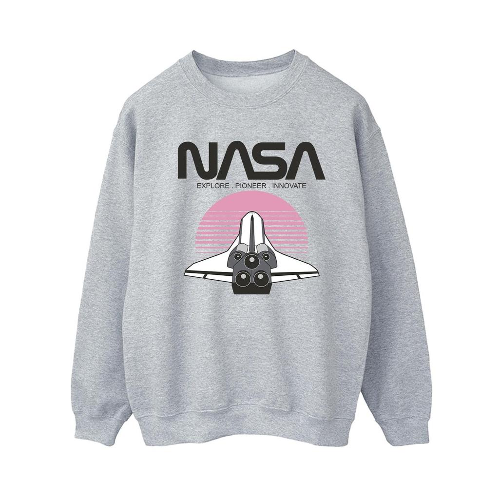 NASA Womens/Ladies Space Shuttle Sunset Sweatshirt