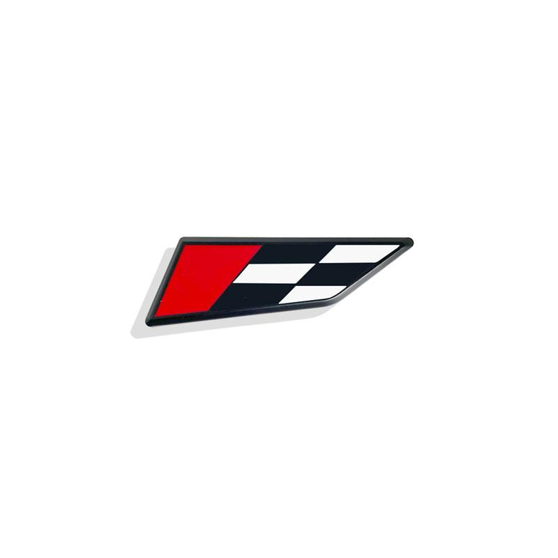3D Metal Car Styling Race Flag R Logo Car Rear Nameplate Trunk Body Emblem Sticker For Cupra 300 Leon Tipo Altea Ibiza Fiat 500 V4
