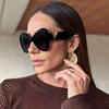 V Shape Butterfly Sunglasses With Uv400 Protection For Fashionable Outdoor Activities