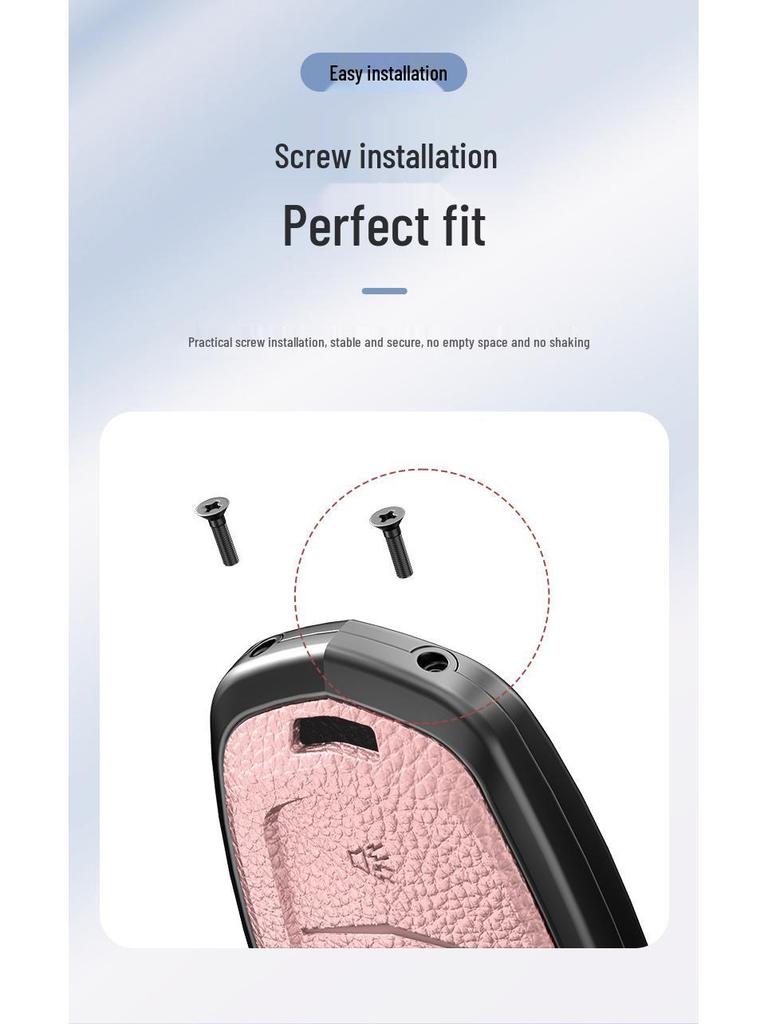 Кожаный чехол для ключа для Cadillac XT5/CT6/XT4/XTS и ATSL – Унисекс-дизайн с пряжкой