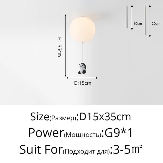 Мультяшный медведь Детские светодиодные люстры Воздушные шары Светильники для детей Спальня Гостиная Столовая Подвесные светильники Дизайнерские лампы