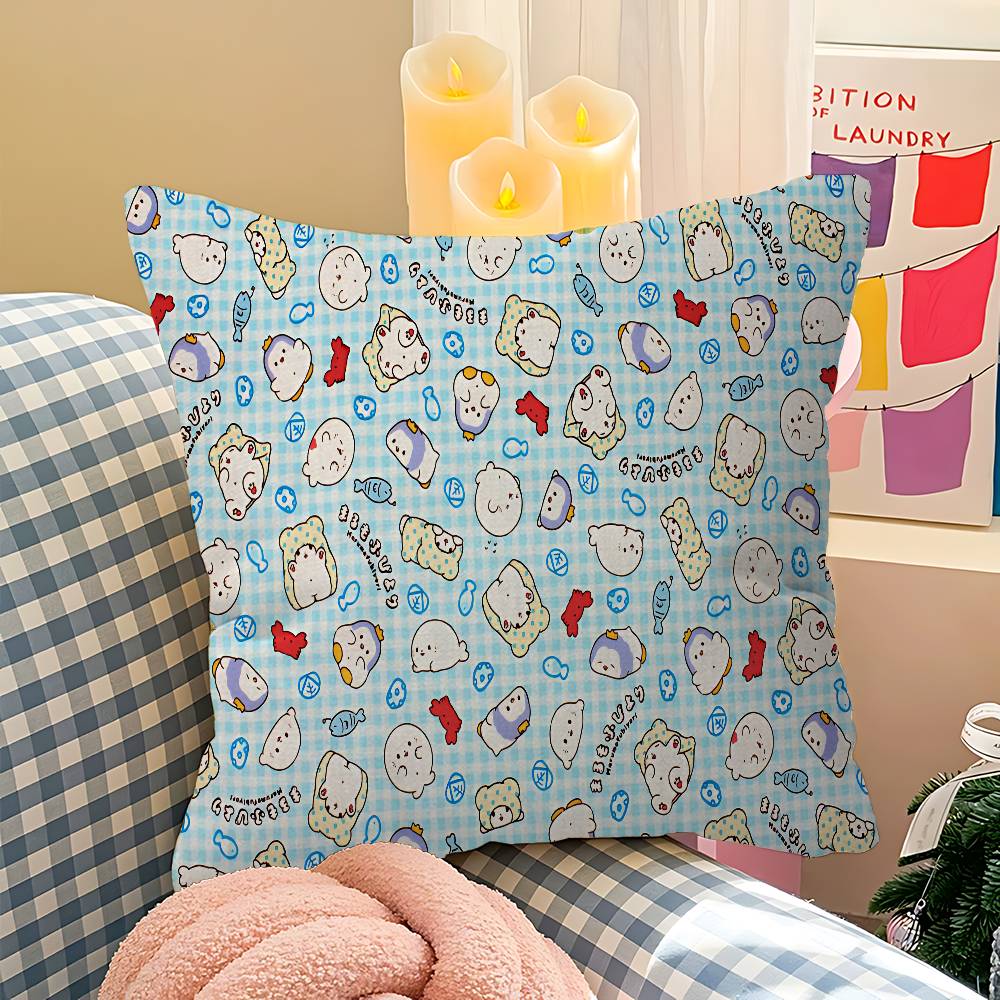 Cute Cartoon Marumofubiyori Pillow Cushion Cover Pillowcase Living Room Sofa Home Decor