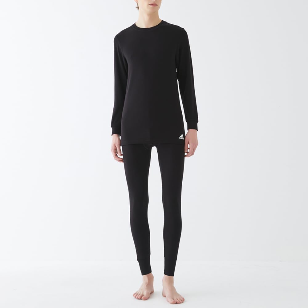 Adidas Внутренние топы с круглым вырезом, длинными рукавами, черные, L, мужские