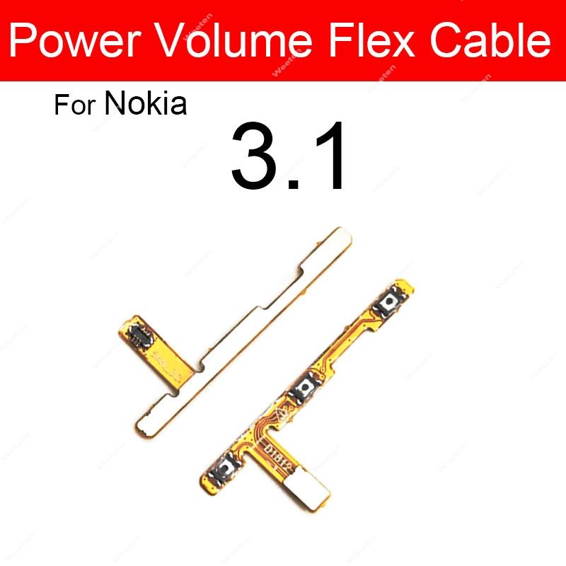Power Buttons Flex Cable For Nokia 1 2 2.1 3 3.1 3.2 4.2 5 5.1 X2 X3 X5 XL Plus Volume Flex Cable Side Keys Replacement Parts