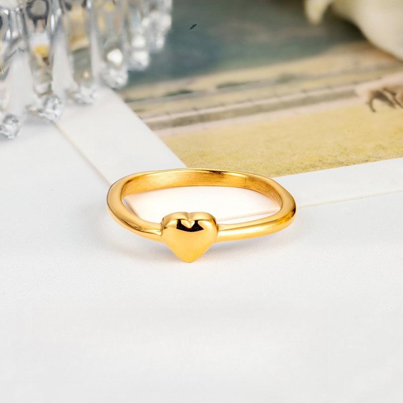 Изысканное и простое геометрическое квадратное кольцо любви, гальванизированное высококачественное кольцо, женские украшения из титановой стали