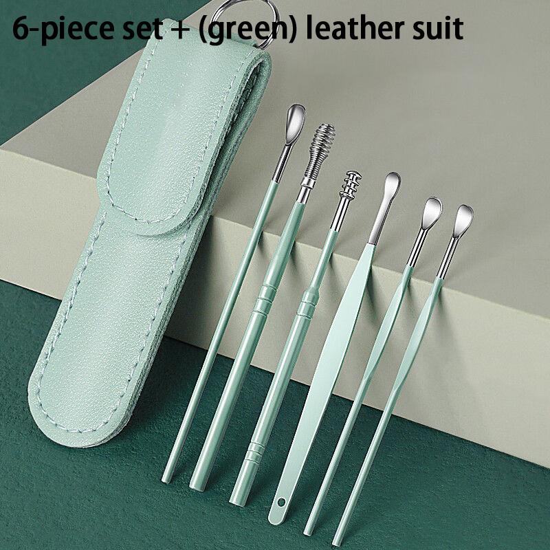 6PCS Ear Cleaning Tool Set Ear Cleaner Spoon Kit Health Care Earpick for Efficient Wax Removal for Adults and Kids